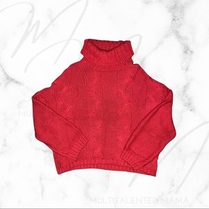 Oversized Cable Knit Red Orange Turtleneck Sweater

60% Cotton 40% Acrylic